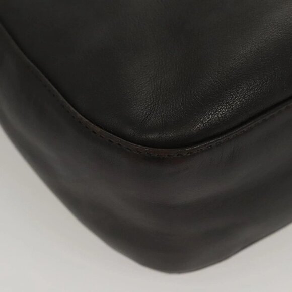 Christian Dior Maris Pearl Shoulder Bag Leather Black Silver Auth ep8734 - Picture 5 of 16